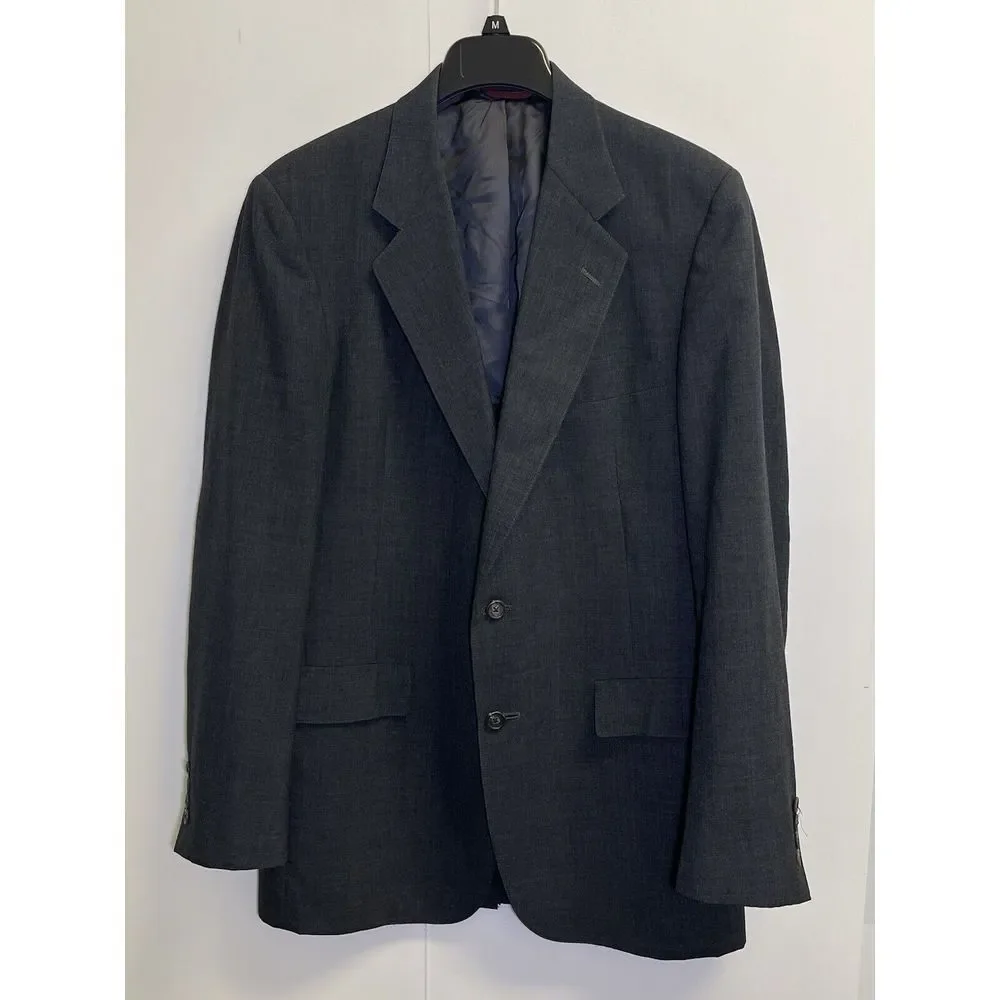 Vintage Hart Schaffner Marx‎ 42L Racquet Club USA MADE Grey Wool Blazer Jacket